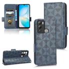 For Infinix Hot 12i Symmetrical Triangle Leather Phone Case(Blue) - 1