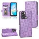 For Infinix Hot 12i Symmetrical Triangle Leather Phone Case(Purple) - 1