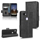 For Google Pixel 3 Lite / 3a Symmetrical Triangle Leather Phone Case(Black) - 1