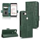 For Google Pixel 3 Symmetrical Triangle Leather Phone Case(Green) - 1