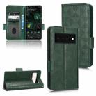 For Google Pixel 6 Pro Symmetrical Triangle Leather Phone Case(Green) - 1