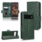 For Google Pixel 6 Symmetrical Triangle Leather Phone Case(Green) - 1