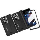 For OPPO Find N2 Integrated Napa Pattern All-inclusive Magnetic Phone Case with Hinge(Black) - 1