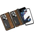 For OPPO Find N2 Integrated Napa Pattern All-inclusive Magnetic Phone Case with Hinge(Brown) - 1