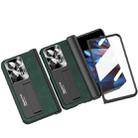 For OPPO Find N2 Integrated Napa Pattern All-inclusive Magnetic Phone Case with Hinge(Green) - 1