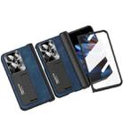 For OPPO Find N2 Integrated Napa Pattern All-inclusive Magnetic Phone Case with Hinge(Sapphire Blue) - 1