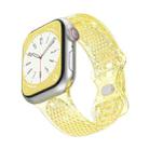 Diamond Pattern Clear TPU Watch Band For Apple Watch Series 8&7 41mm / SE 2&6&SE&5&4 40mm / 3&2&1 38mm(Yellow) - 1