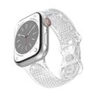 Diamond Pattern Clear TPU Watch Band For Apple Watch Series 8&7 41mm / SE 2&6&SE&5&4 40mm / 3&2&1 38mm(Transparent) - 1