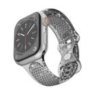 Diamond Pattern Clear TPU Watch Band For Apple Watch Ultra 49mm / Series 8&7 45mm / SE 2&6&SE&5&4 44mm / 3&2&1 42mm(Black) - 1