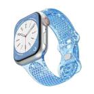 Diamond Pattern Clear TPU Watch Band For Apple Watch Ultra 49mm / Series 8&7 45mm / SE 2&6&SE&5&4 44mm / 3&2&1 42mm(Blue) - 1