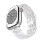 Diamond Pattern Clear TPU Watch Band For Apple Watch Ultra 49mm&Watch Ultra 2 49mm / Series 9&8&7 45mm / SE 3&SE 2&6&SE&5&4 44mm / 3&2&1 42mm(Transparent) - 1