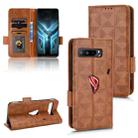 For Asus ROG Phone 3 Strix / 3 ZS661KL Symmetrical Triangle Leather Phone Case(Brown) - 1