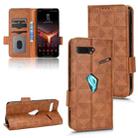 For Asus ROG Phone II Symmetrical Triangle Leather Phone Case(Brown) - 1