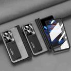 For OPPO Find N2 Integrated Napa Pattern All-inclusive Magnetic Phone Case with Pen Slot(White) - 1
