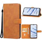 For vivo iQOO Z7x Leather Phone Case(Brown) - 1