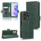 For Honor X7a Symmetrical Triangle Leather Phone Case(Green) - 1