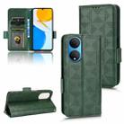 For Honor X7 Symmetrical Triangle Leather Phone Case(Green) - 1