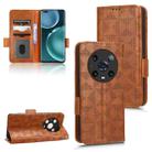 For Honor Magic4 Pro Symmetrical Triangle Leather Phone Case(Brown) - 1