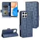 For Honor X8 Symmetrical Triangle Leather Phone Case(Blue) - 1