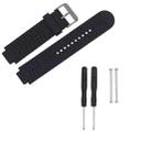 For Garmin Forerunner 620 Solid Color Replacement Wrist Strap Watchband(Black) - 1
