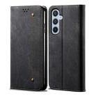 For Samsung Galaxy M14 Denim Texture Leather Phone Case(Black) - 1
