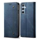 For Samsung Galaxy M14 Denim Texture Leather Phone Case(Blue) - 1