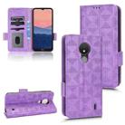 For Nokia C21 Symmetrical Triangle Leather Phone Case(Purple) - 1