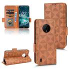 For Nokia C200 Symmetrical Triangle Leather Phone Case(Brown) - 1