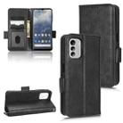 For Nokia G60 5G Symmetrical Triangle Leather Phone Case(Black) - 1