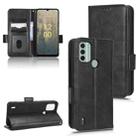 For Nokia C31 Symmetrical Triangle Leather Phone Case(Black) - 1