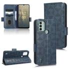 For Nokia C31 Symmetrical Triangle Leather Phone Case(Blue) - 1