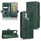 For Nokia C31 Symmetrical Triangle Leather Phone Case(Green) - 1