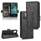 For Nokia G21 / G11 Symmetrical Triangle Leather Phone Case(Black) - 1