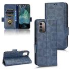 For Nokia G21 / G11 Symmetrical Triangle Leather Phone Case(Blue) - 1