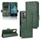 For Nokia G21 / G11 Symmetrical Triangle Leather Phone Case(Green) - 1