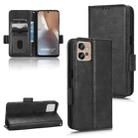 For Motorola Moto G32 Symmetrical Triangle Leather Phone Case(Black) - 1