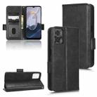 For Motorola Moto E22 4G / E22i 4G Symmetrical Triangle Leather Phone Case(Black) - 1