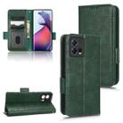 For Motorola Edge 30 Fusion Symmetrical Triangle Leather Phone Case(Green) - 1