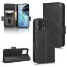 For Motorola Moto G72 4G Symmetrical Triangle Leather Phone Case(Black) - 1