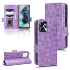 For Motorola Moto G13 / G23 4G Symmetrical Triangle Leather Phone Case(Purple) - 1