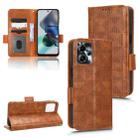 For Motorola Moto G13 / G23 4G Symmetrical Triangle Leather Phone Case(Brown) - 1