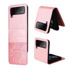 For Samsung Galaxy Z Flip3 5G Embossed Sunflower Leather Phone Case(Rose Gold) - 1