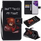 For Galaxy S20 Ultra Painting Horizontal Flip Leather Case with Holder & Card Slot & Lanyard(Bear) - 1