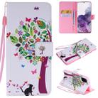 For Galaxy S20+ Painting Horizontal Flip Leather Case with Holder & Card Slot & Lanyard(Cat and Tree) - 1