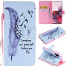 For Galaxy S20 Painting Horizontal Flip Leather Case with Holder & Card Slot & Lanyard(Feather) - 1