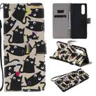 For Sony XZ5 Painting Horizontal Flip Leather Case with Holder & Card Slot & Lanyard(Cat) - 1