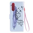For Sony XZ5 Painting Horizontal Flip Leather Case with Holder & Card Slot & Lanyard(Feather) - 3