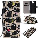 For Sony Xperia 20 Painting Horizontal Flip Leather Case with Holder & Card Slot & Lanyard(Cat) - 1