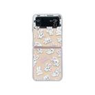 For Samsung Galaxy Z Flip3 5G Painted Rabbit Pattern Protective Phone Case(Transparent) - 1