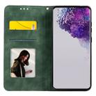 For Galaxy S20 Ultra Lucky Flowers Embossing Pattern Magnetic Horizontal Flip Leather Case with Holder & Card Slots(Dark Green) - 4